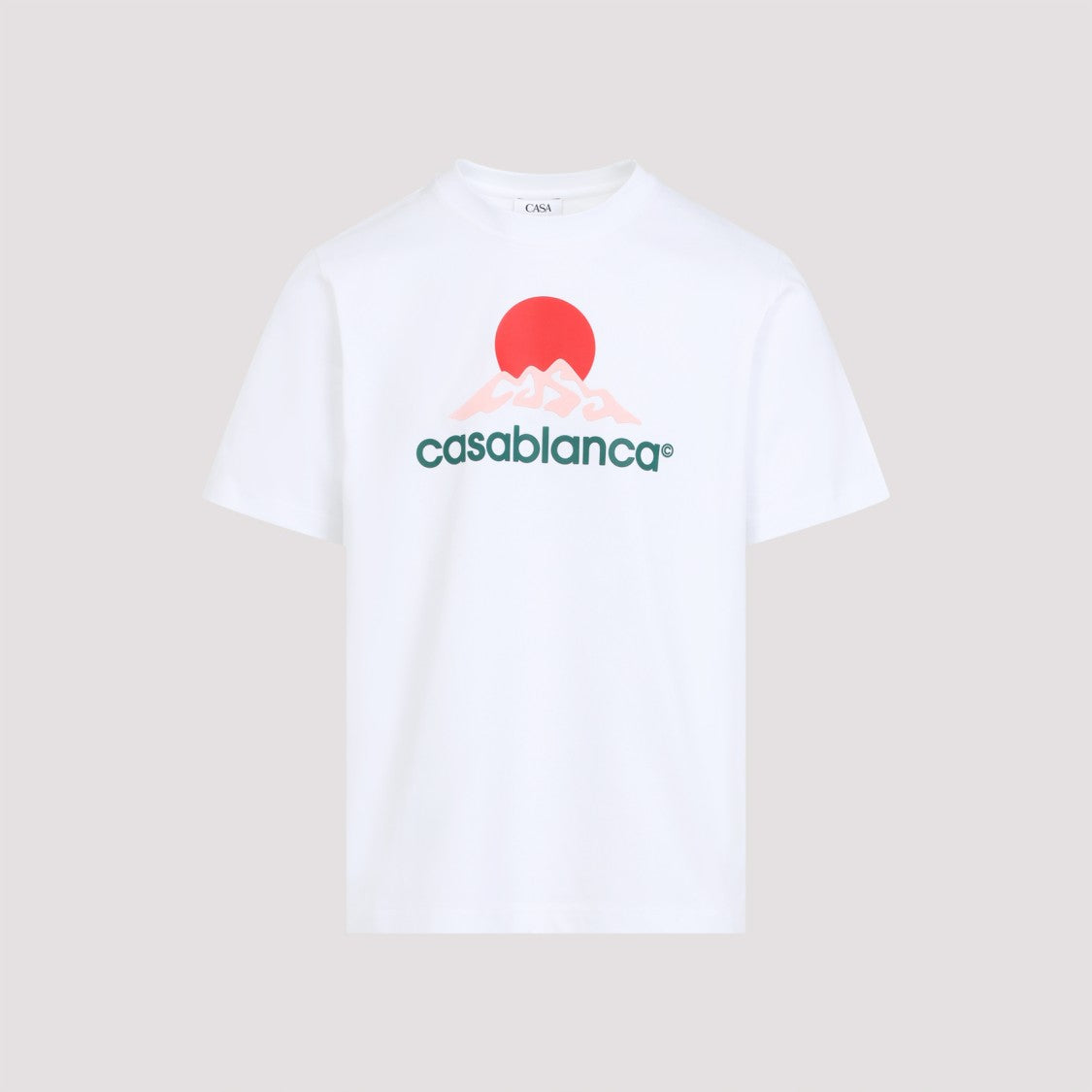 Casablanca White Organi Cotton Mountains T-Shirt