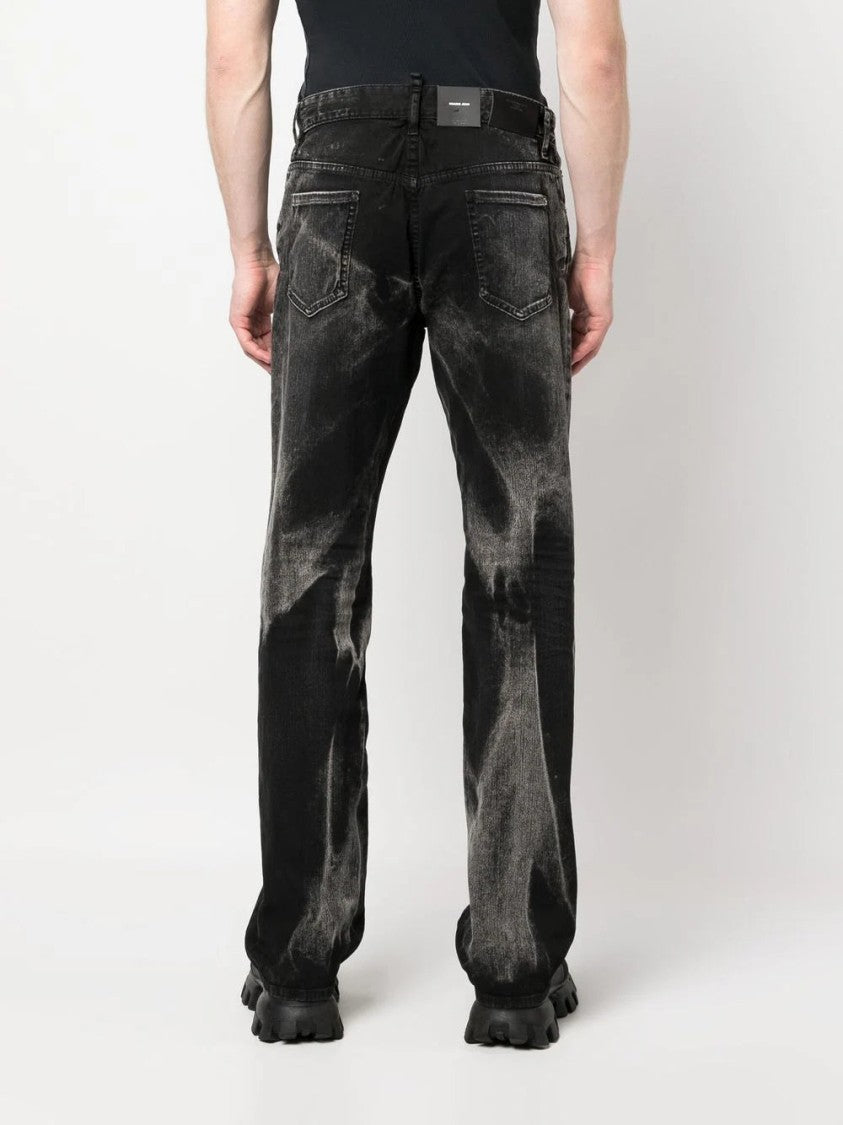Dsquared2 Washed Straight-Leg Denim Jeans
