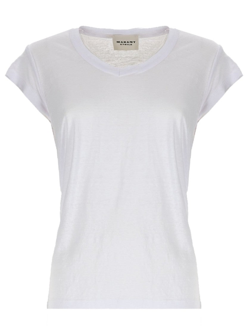 Isabel Marant Étoile Zankou Lightweight Linen Round-Neck T-Shirt