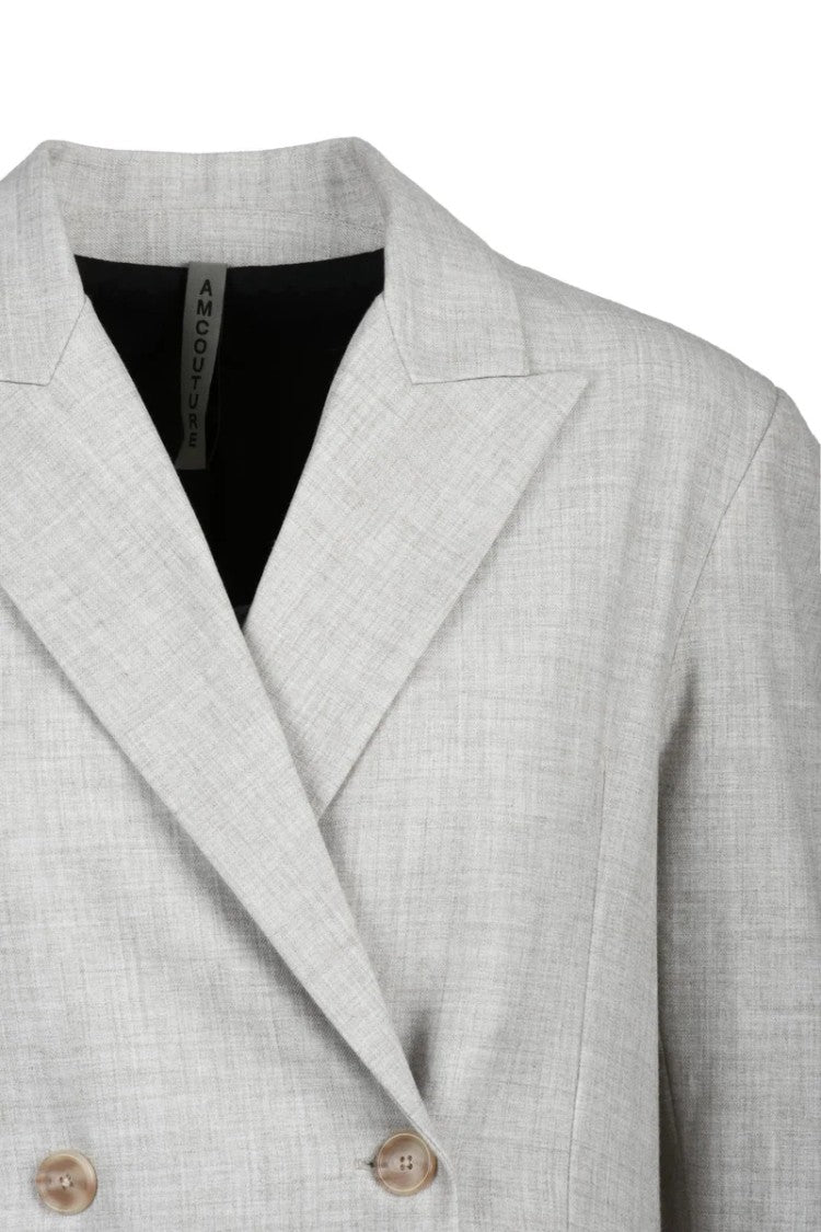 A.M.Couture Double-Breasted Jacket - Beige