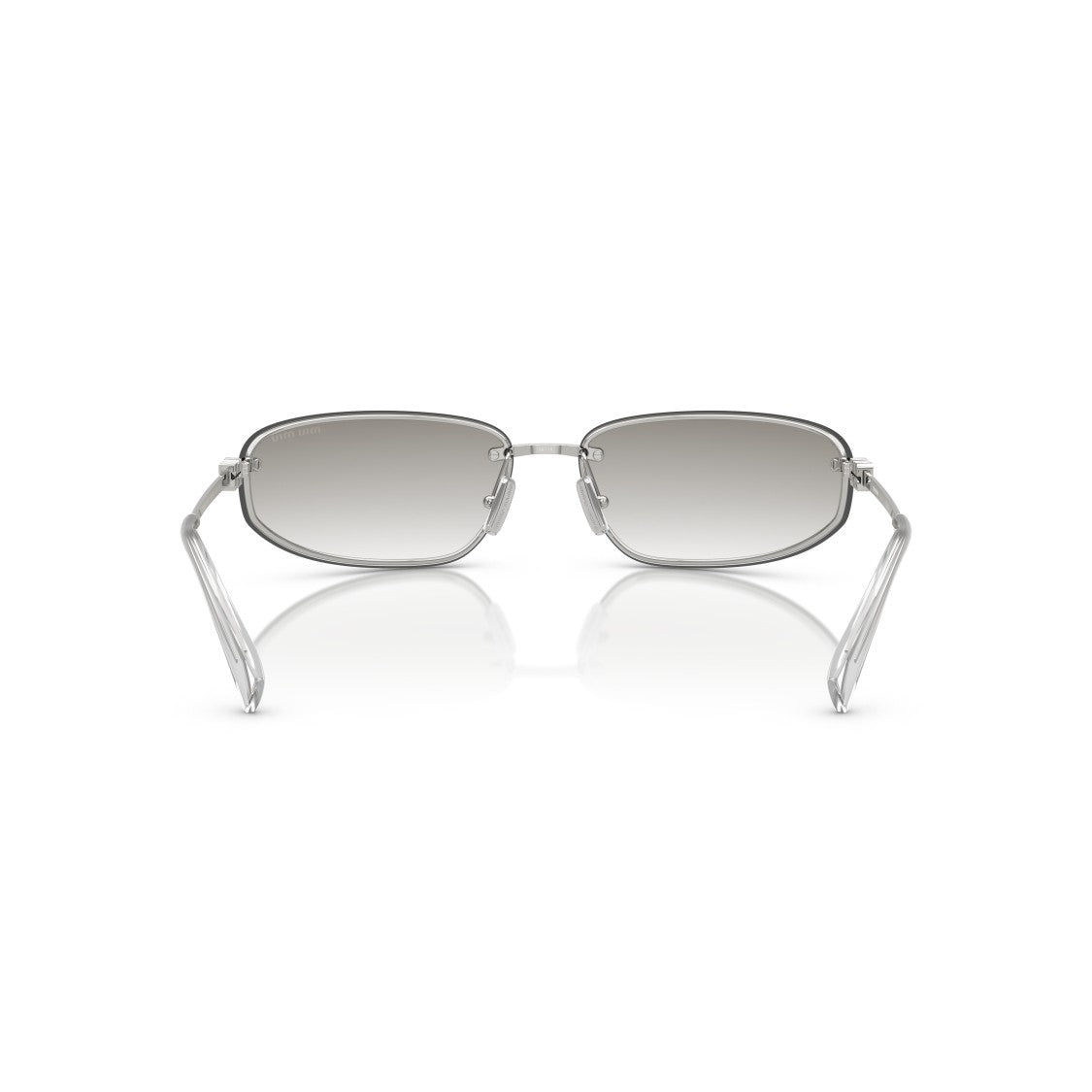 Miu Miu Minimalist Metal Frame Sunglasses With Gradient Lenses