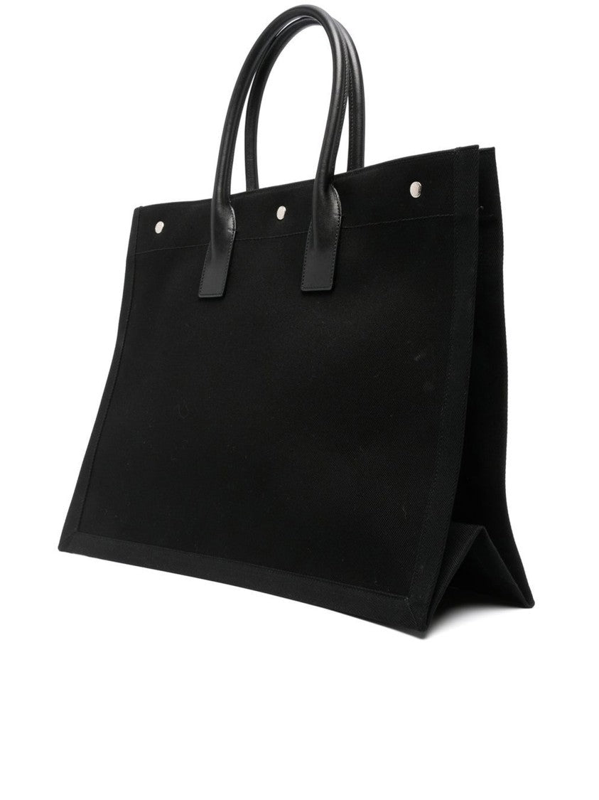 Saint Laurent Black Tote Rectangular Leather Tote