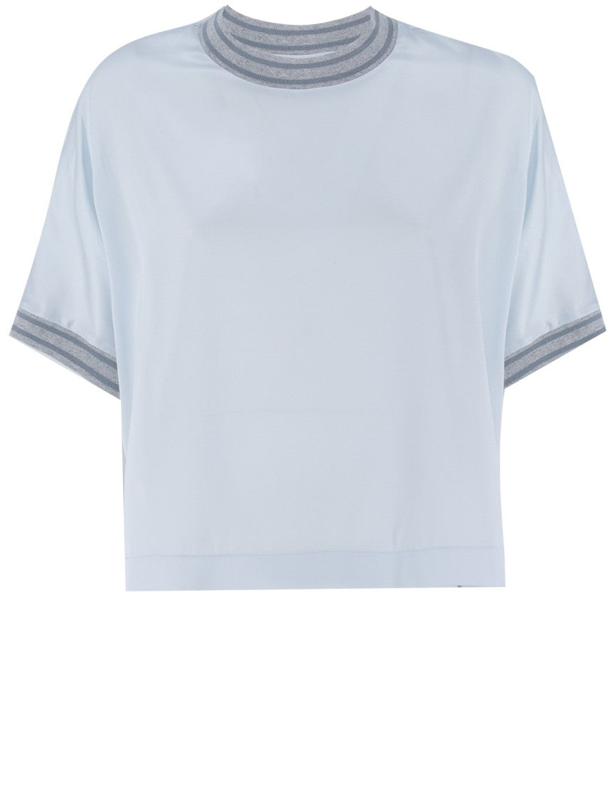 Panicale Silk Sweater With Contrast Edges