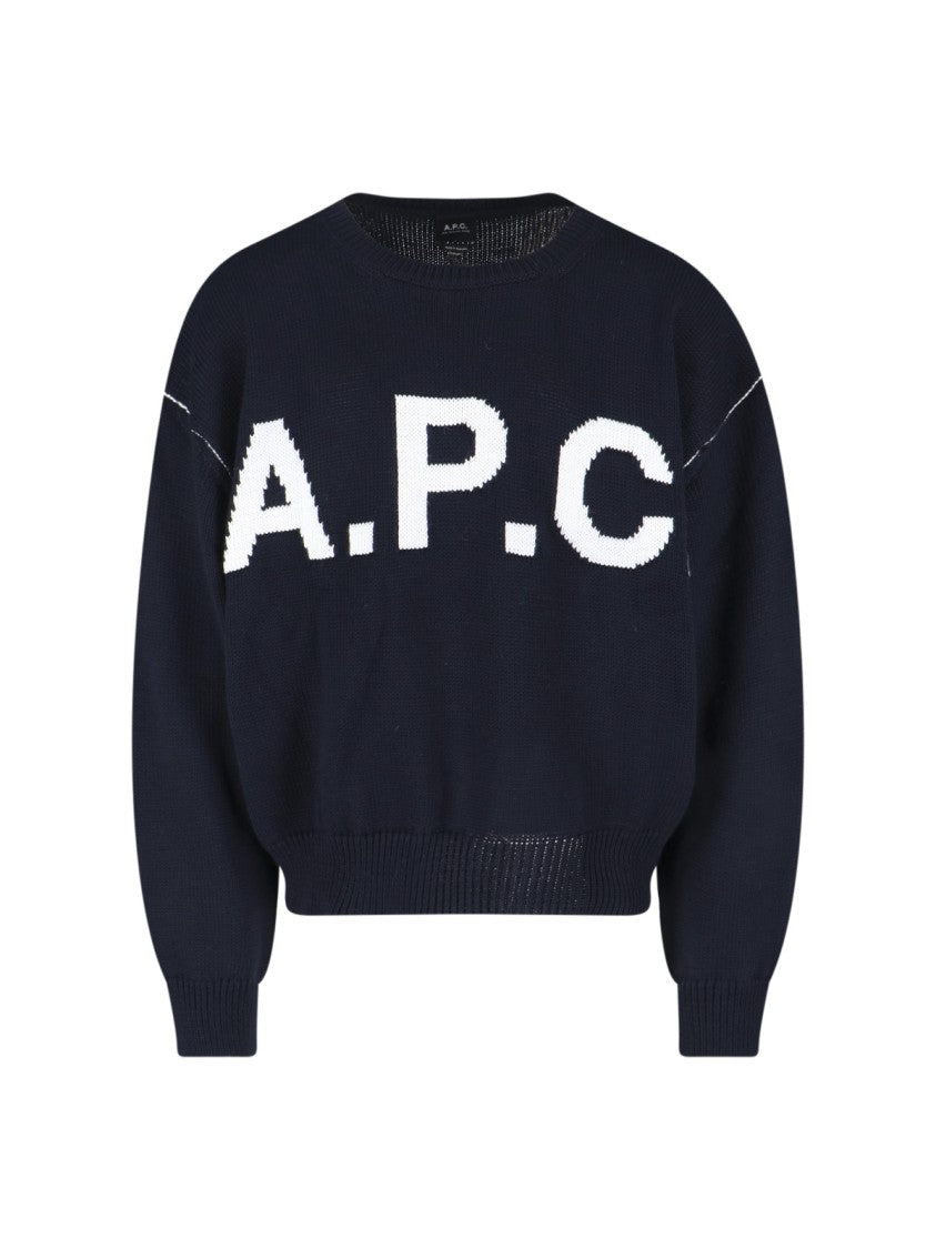 A.P.C. Logo Sweater – Blue