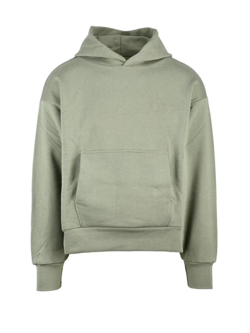 Garment Workshop Green Cotton Hooded Sweatshirt