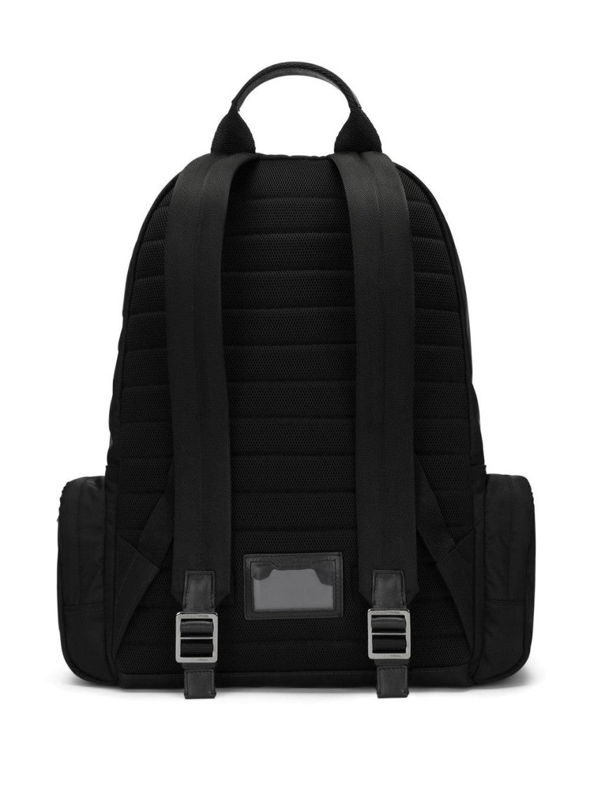 Dolce & Gabbana Logo-Print Black Backpack With Functional Design