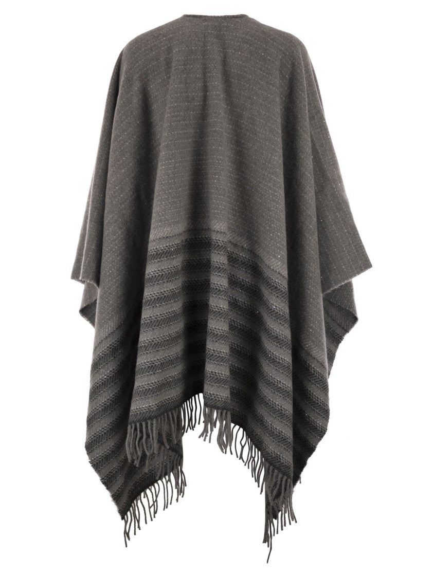 Peserico Virgin Wool And Cashmere Cape
