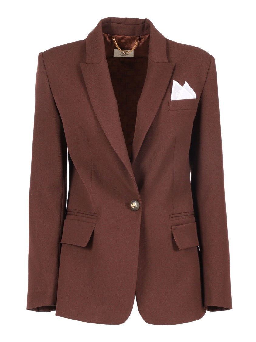 Elisabetta Franchi Tailored Jacket With Classic Lapel