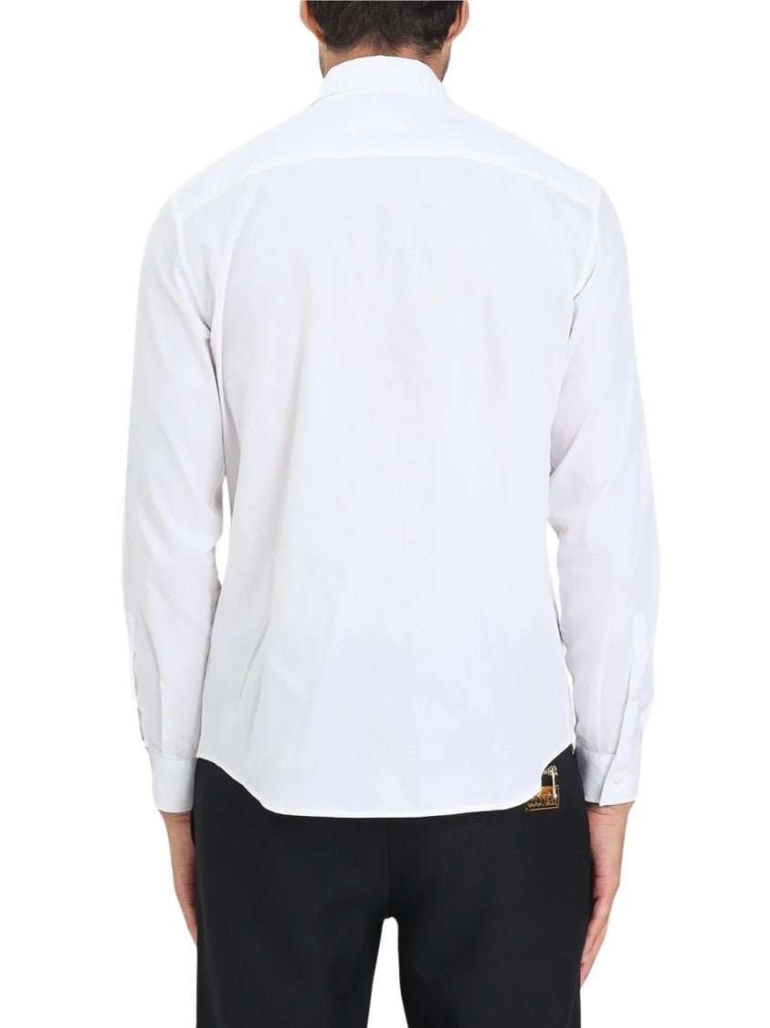 Versace Jeans Couture White Logo Detail Cotton Formal Shirt