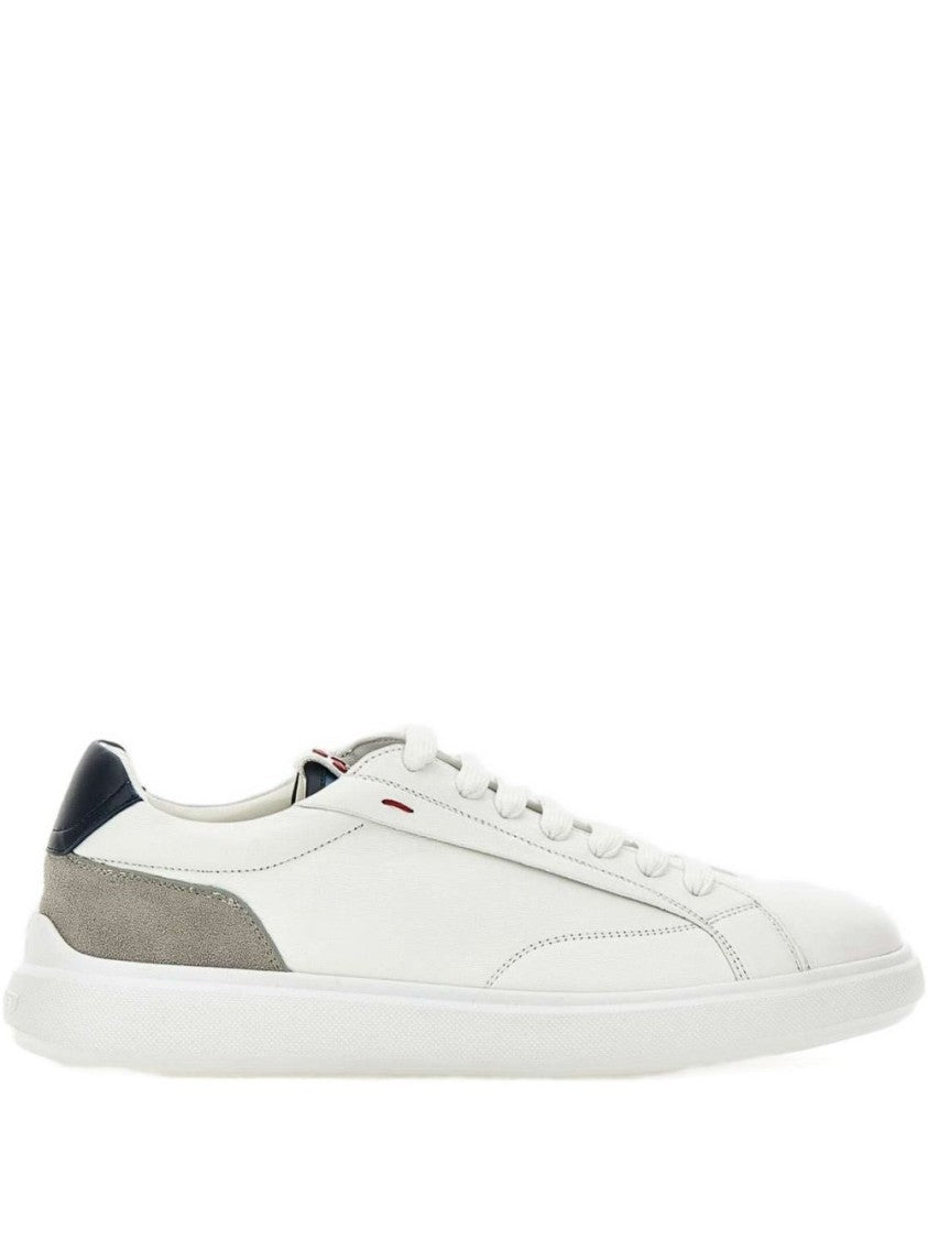 Peuterey White Sneakers With Contrasting Branded Heel Counter