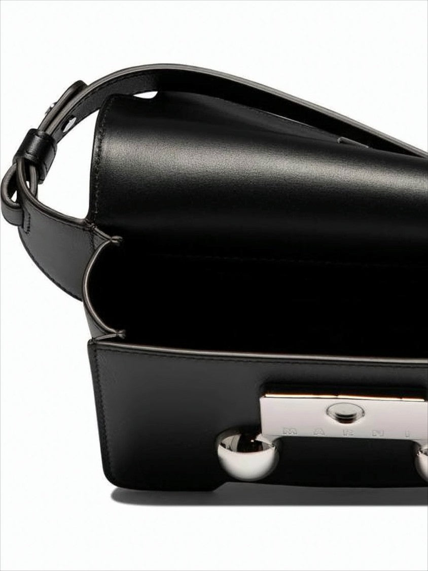 Marni Rectangular Crossbody Bag In Smooth Calf Leather