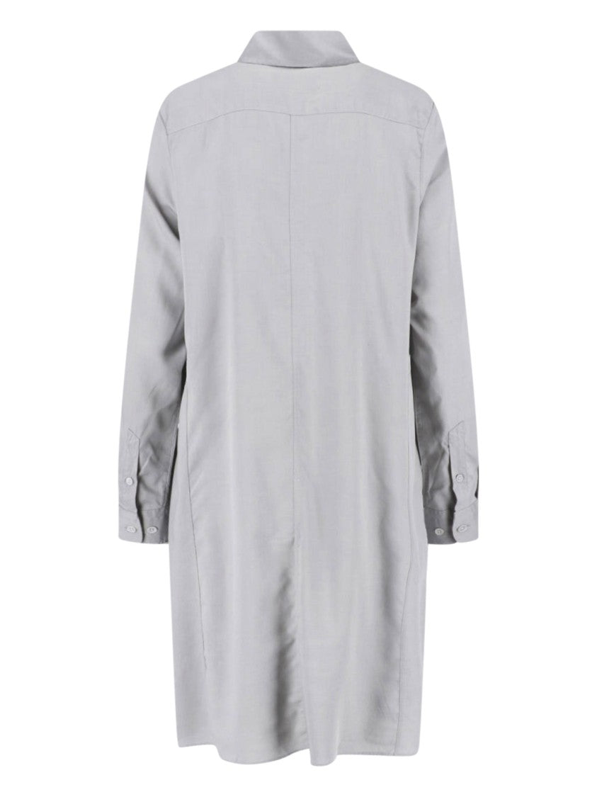 Our Legacy Grey Flux Asymmetrical Hem Tencel Shirt