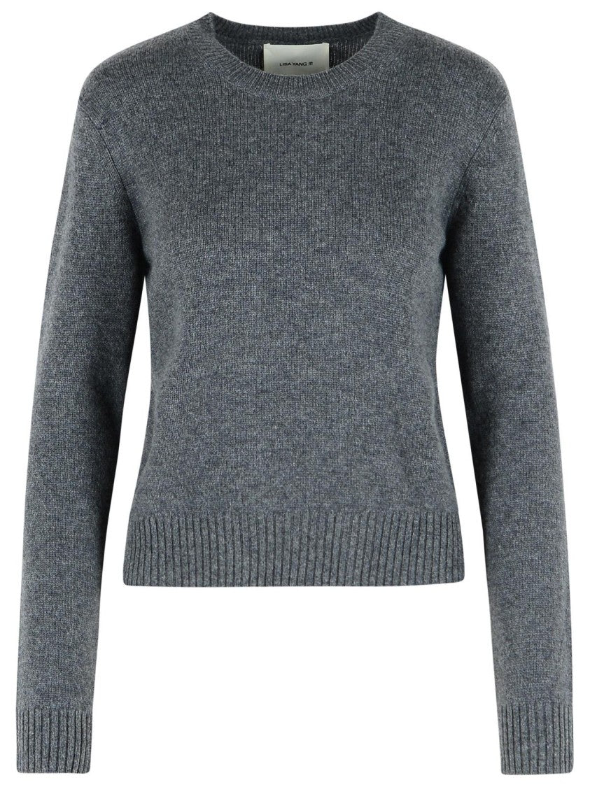 Lisa Yang 'Mable' Graphite Cashmere Sweater