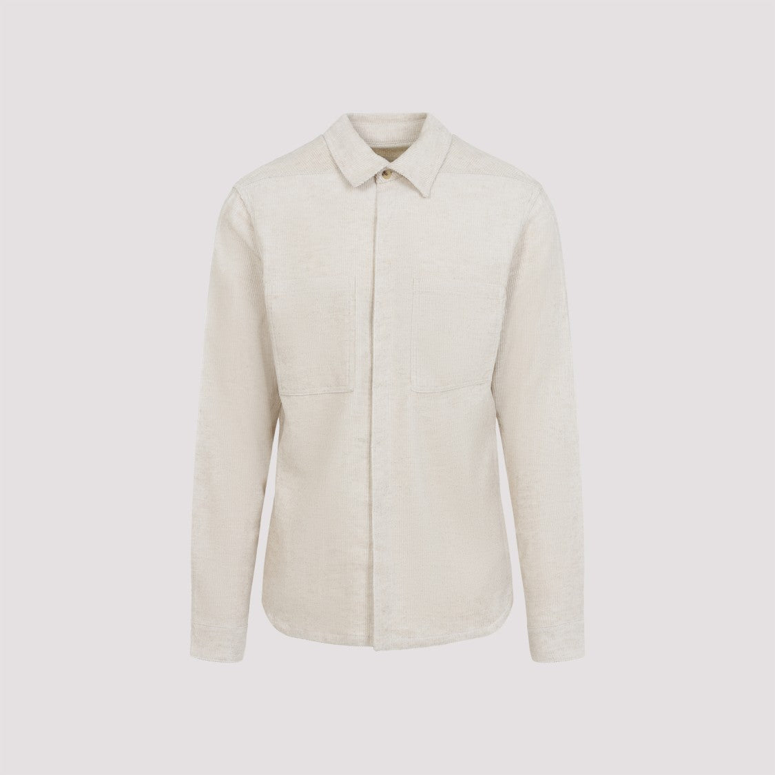 Rick Owens Natural White Cotton Work Shirt