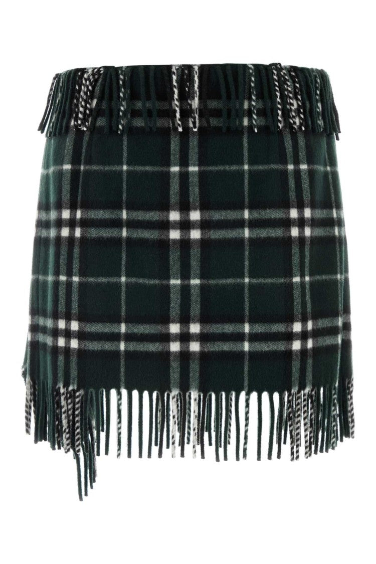 Burberry Embroidered Wool Blend Mini Skirt