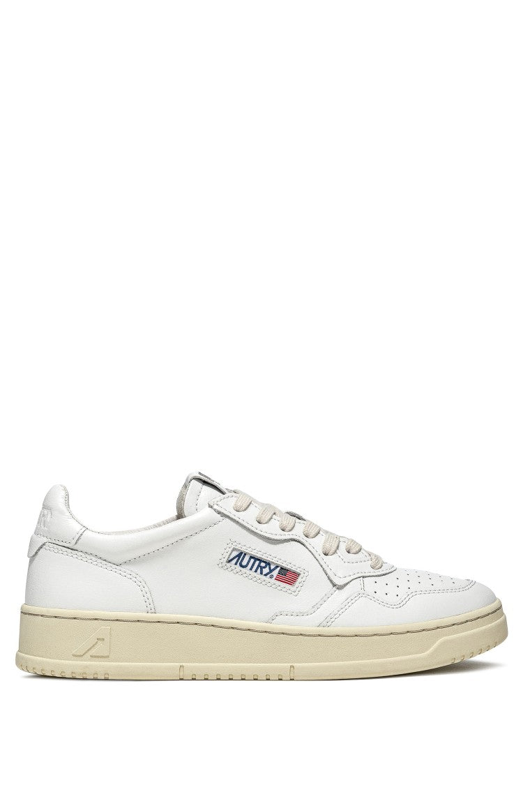 Autry Medalist Women Leather Sneakers White Heel Tab