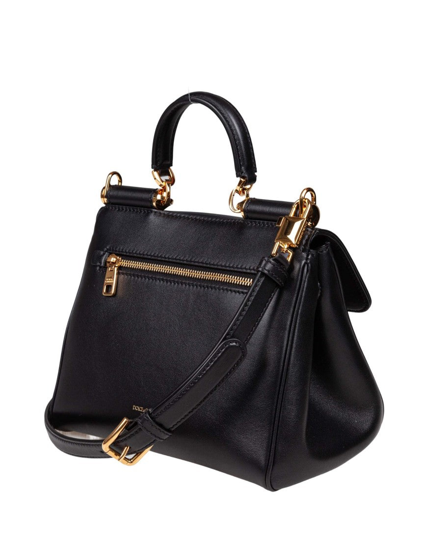 Dolce & Gabbana My Sicily Black Leather Handbag