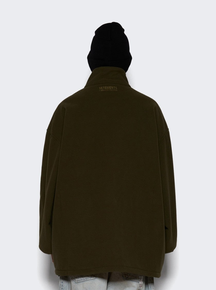 Vetements Embroidered Logo Fleece Jacket