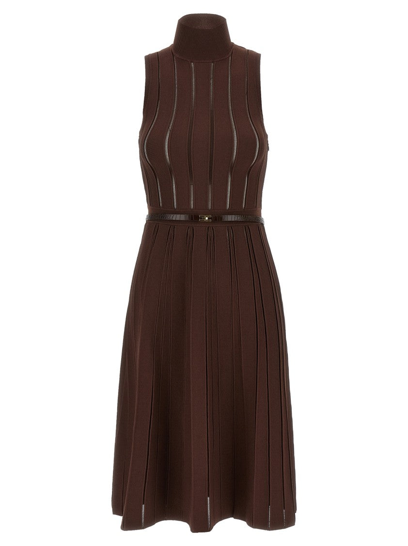 Elisabetta Franchi Weft Dress À Jour
