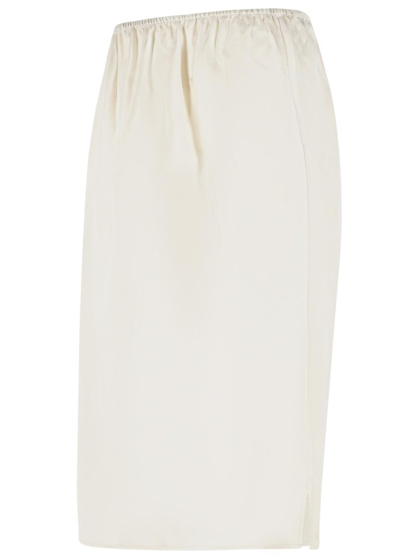 Loulou De Saison Vasali' Ivory Silk Skirt
