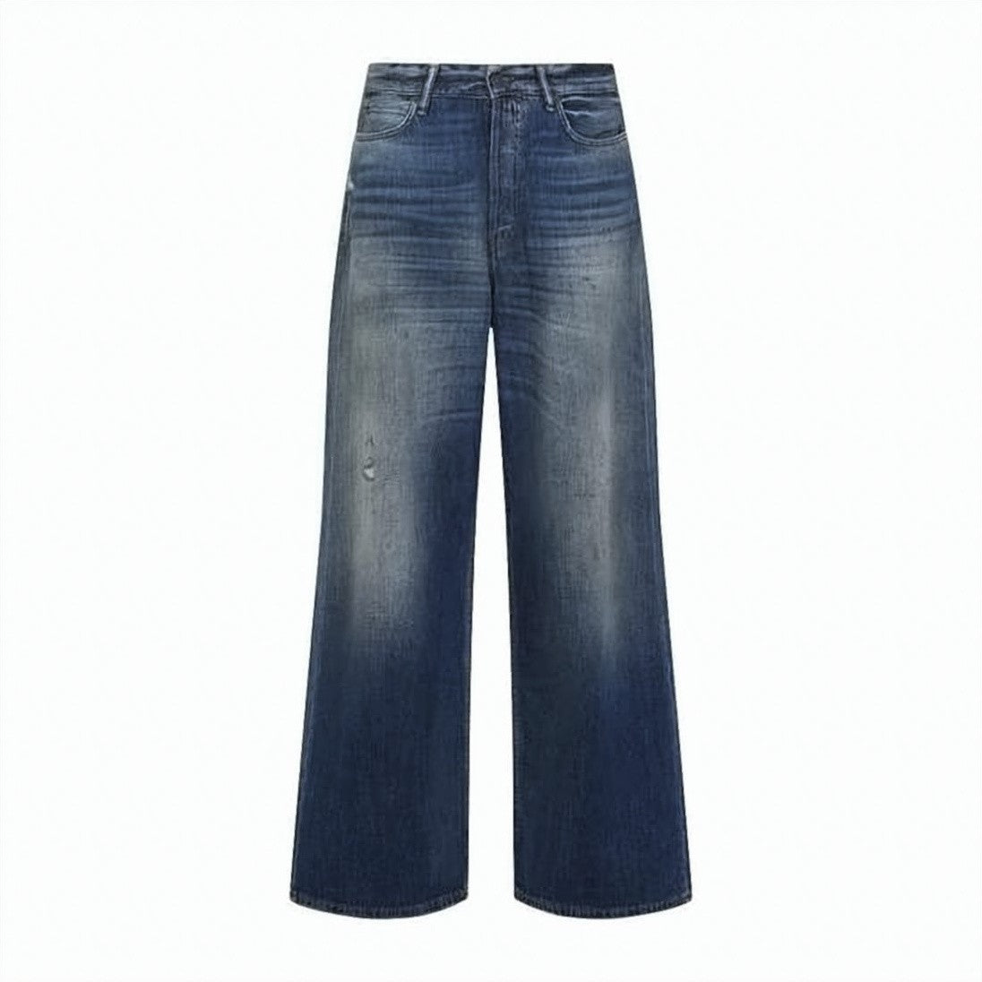 Acne Studios Wide-Leg Denim Pants With Distressed Finish