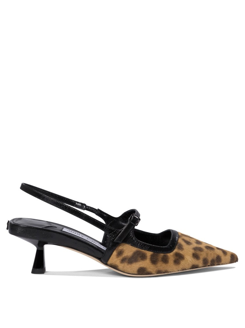 Jimmy Choo Leopard Print Leather Heeled Shoes