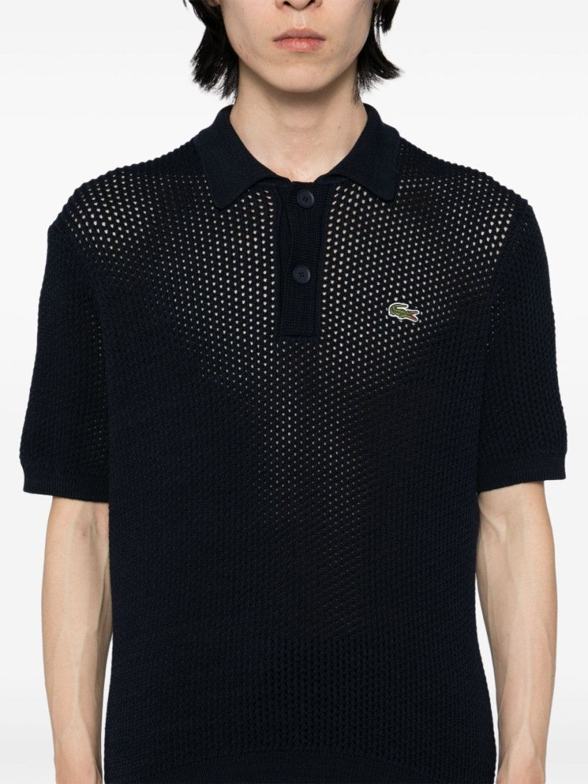 Lacoste Navy Blue Knit Polo Shirt