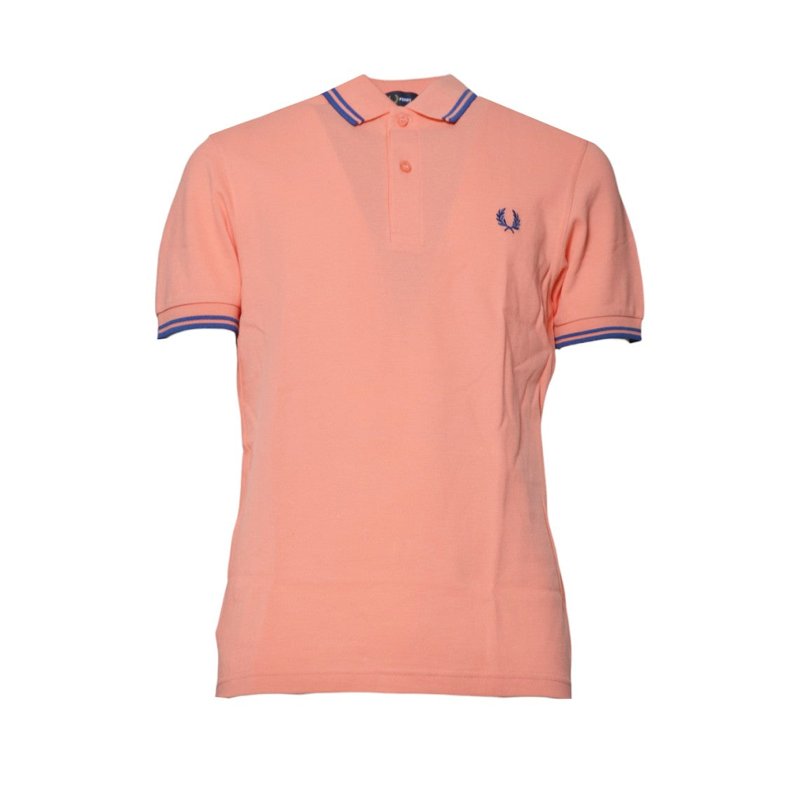 Comme Des Garçons Striped Coral Cotton Knit Polo Shirt