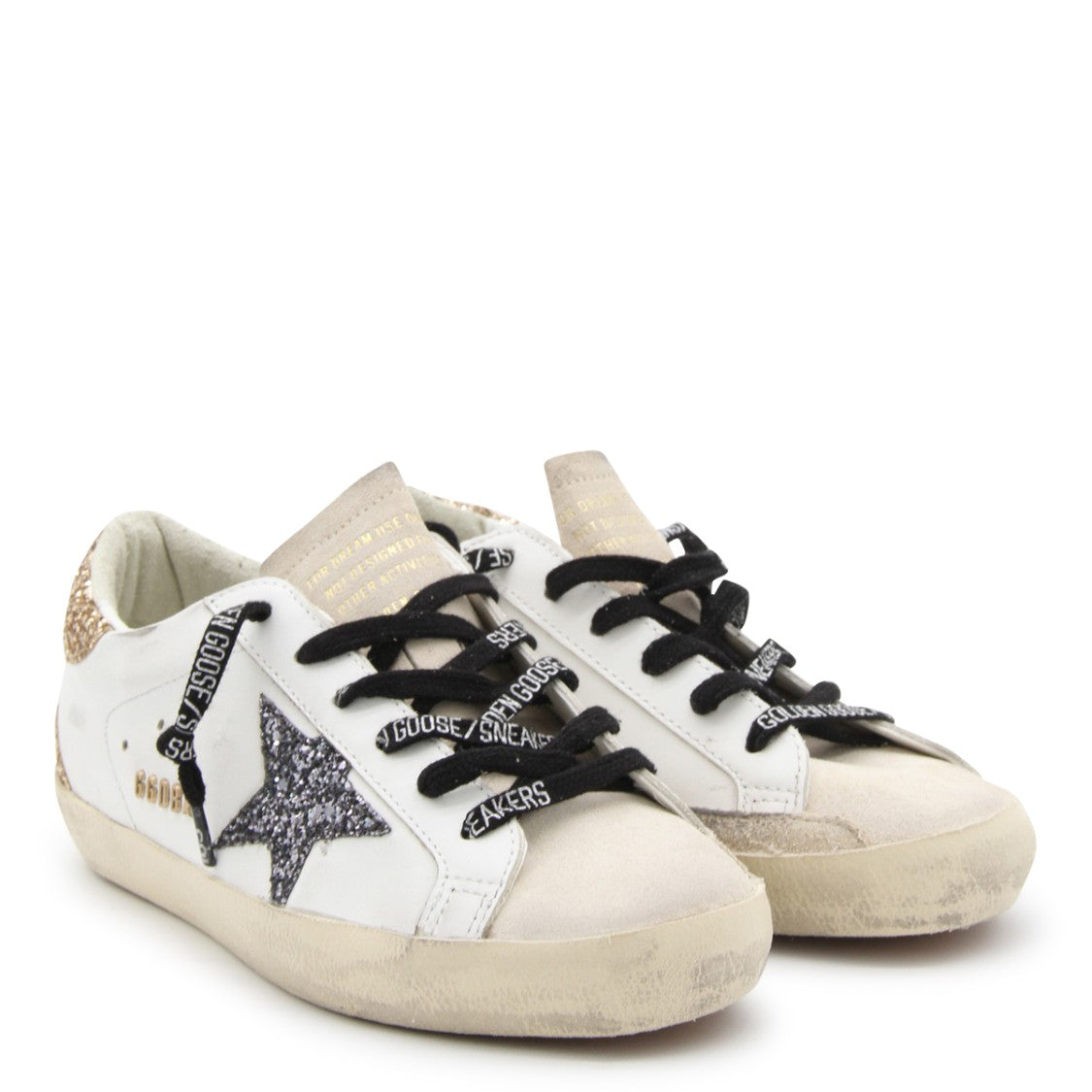 Golden Goose Worn-In White Leather Sneakers