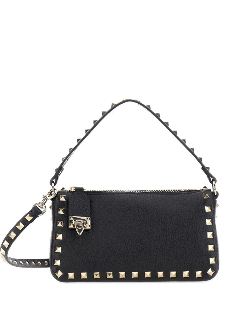 Valentino Garavani Textured Rectangular Handbag With Pyramid Studs