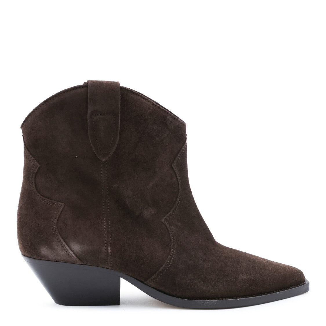 Isabel Marant Brown Suede Square Heel Boots