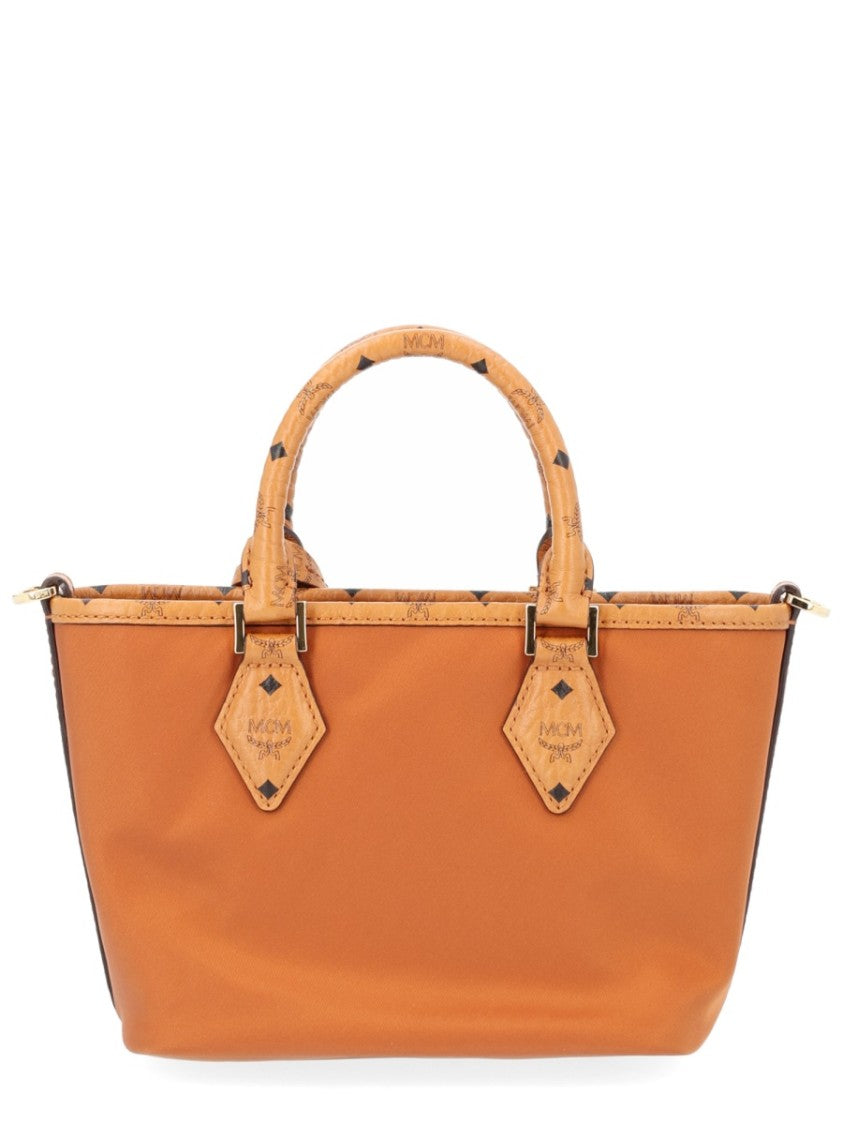 Mcm Tan Aren Polyamide Mini Tote Bag