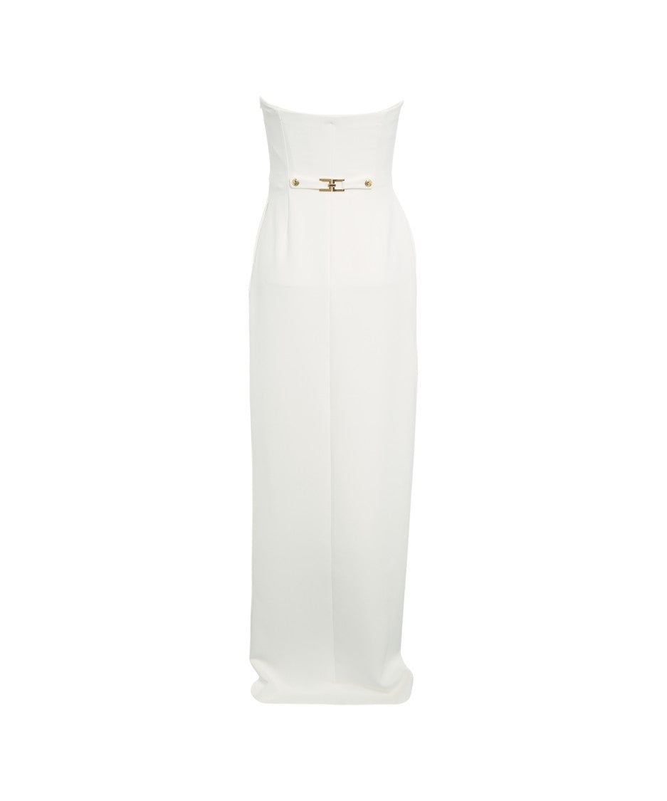 Elisabetta Franchi Maxi Dress With Double-Breasted Button Detail