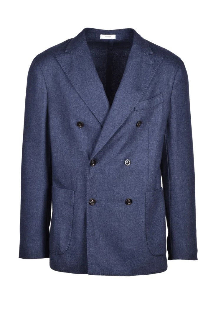 Boglioli Double-Breasted Jacket - Blue