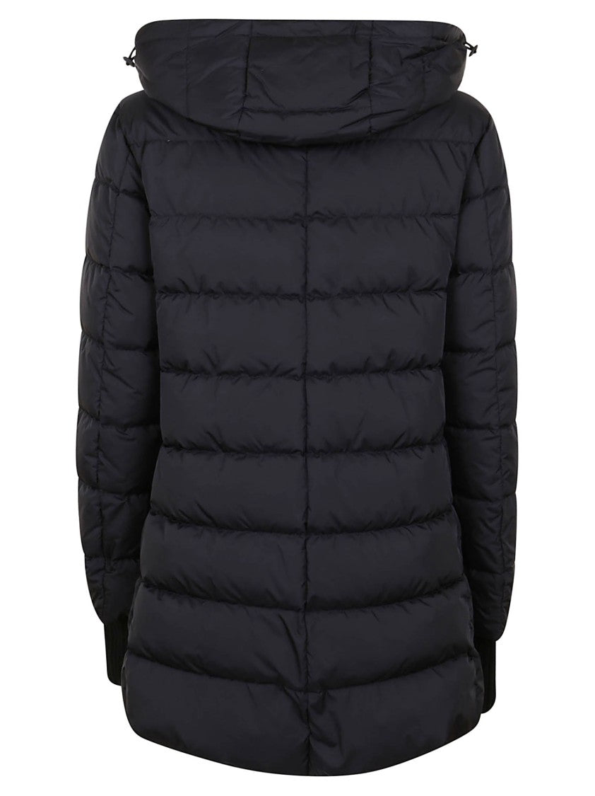 Herno Quilted Down Coat With Luxurious Wool Blend Trim