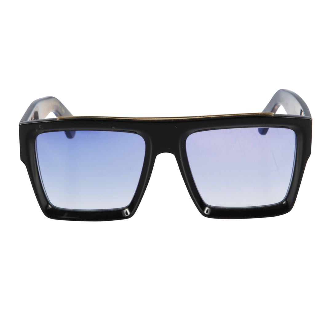 Kador Oversized Square Frame Sunglasses With Gradient Blue Lenses