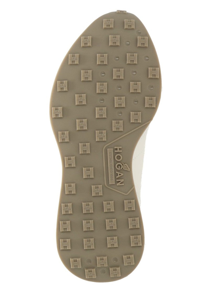 Hogan Beige H641 Smooth Leather Sneakers