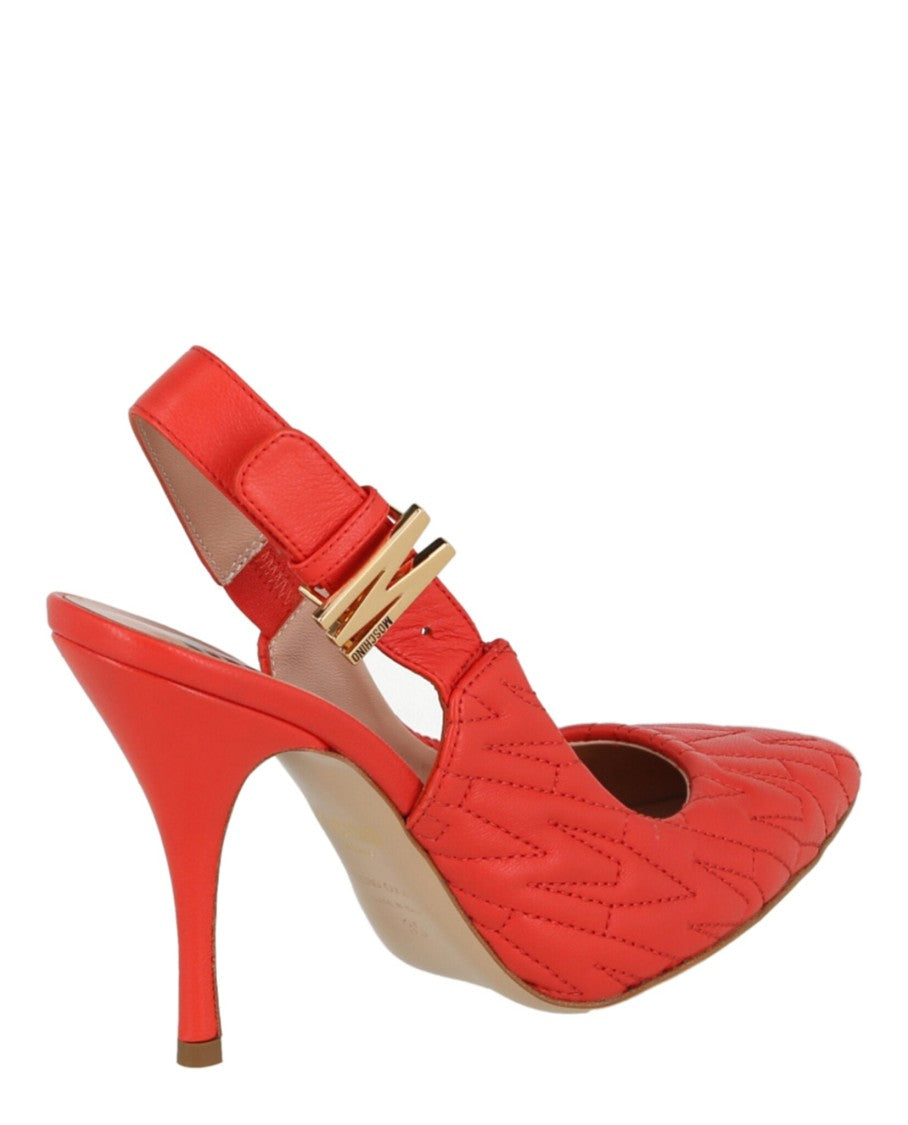 Moschino M-Quilted Slingback Pumps