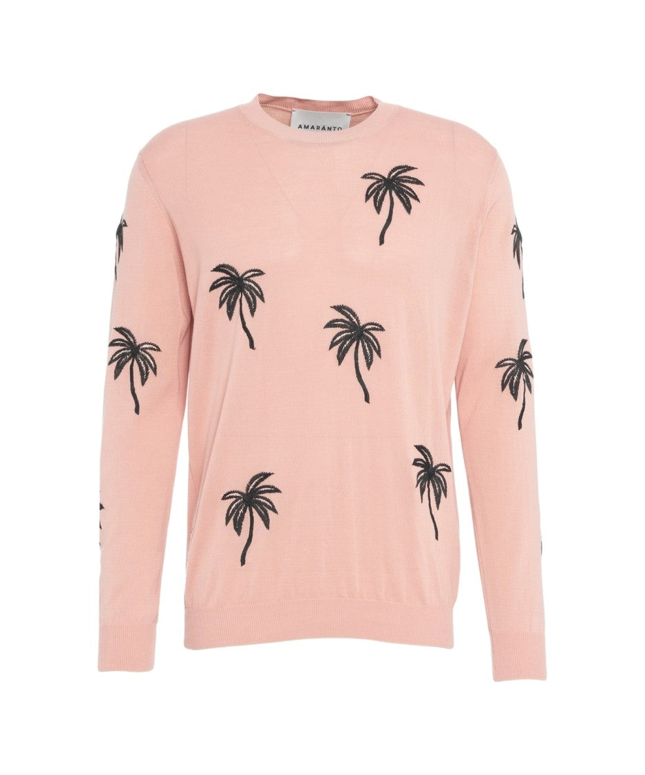 Amaranto Embroidered Cotton Sweater