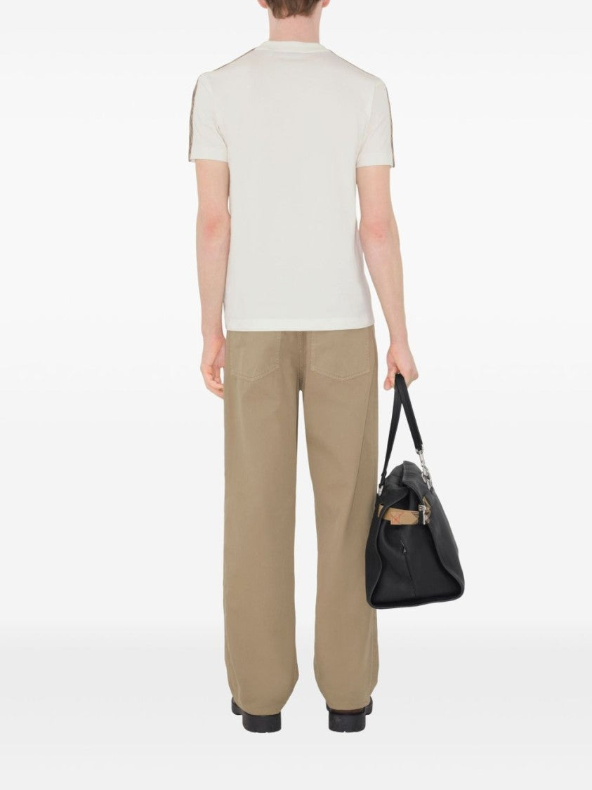 Burberry T-Shirt With Check Detail