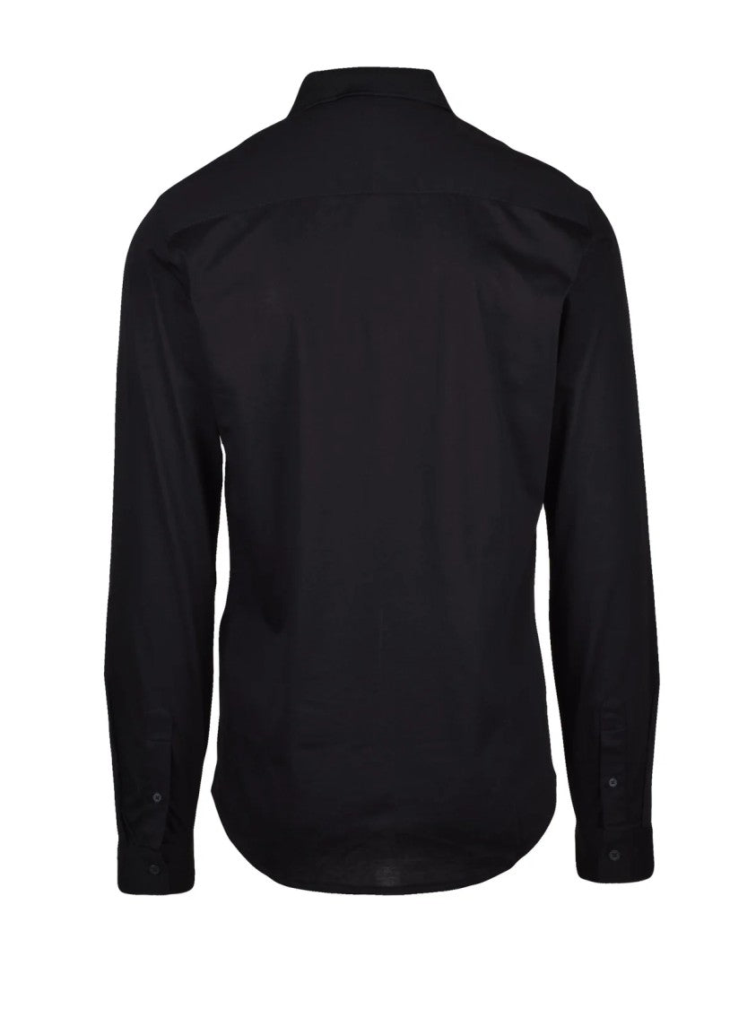 Armani Exchange Black Tailored Cotton Shirt