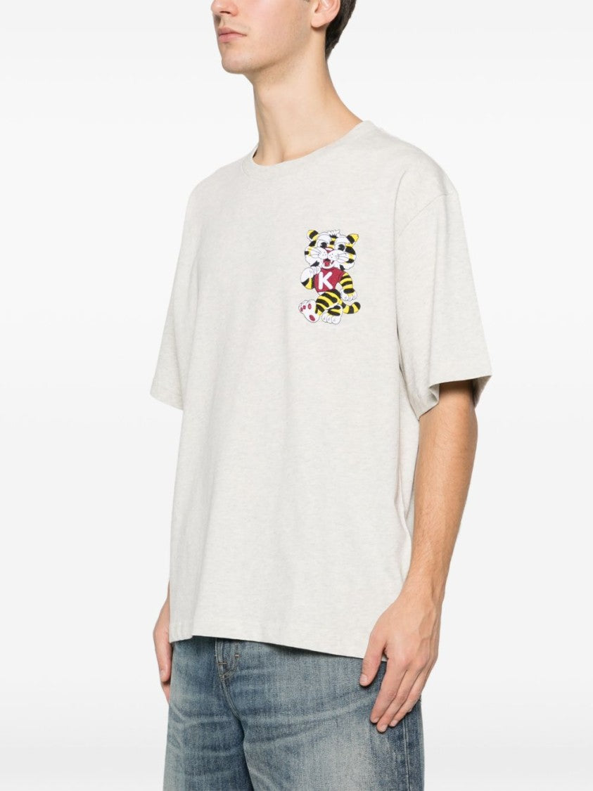 Kenzo Relaxed-Fit Short-Sleeve T-Shirt With Embroidered Tiger Patch