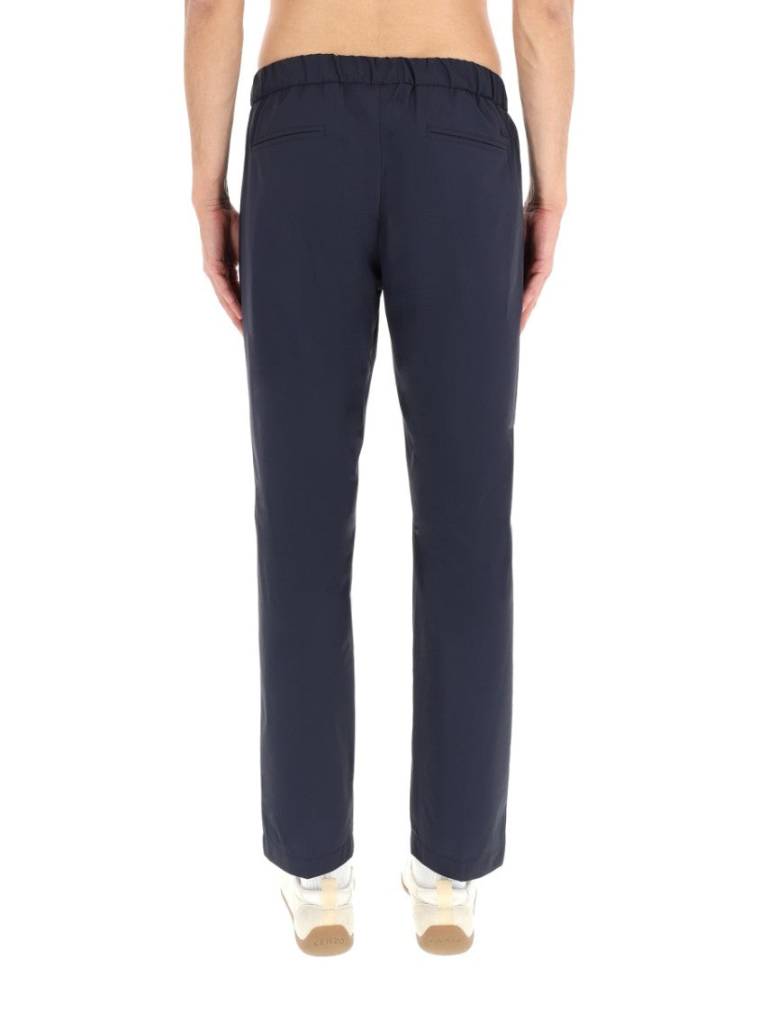 Herno Straight Leg Elastic Drawstring Smooth Pants Trousers