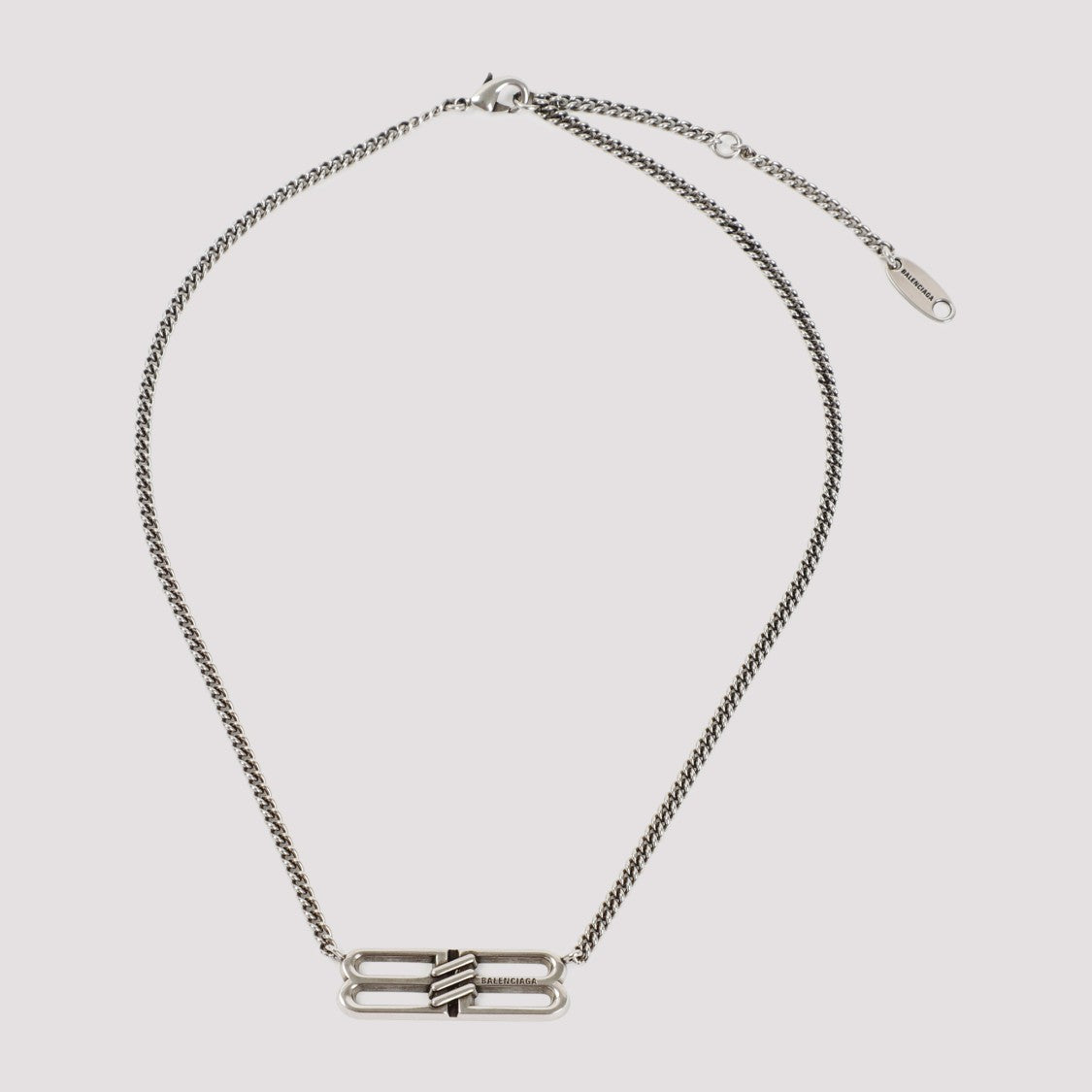 Balenciaga Antique Silver Bb Icon Necklace