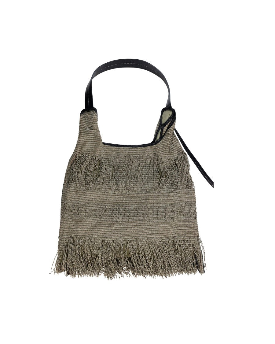 Anita Bilardi Picasso Fringed Taupe Bag