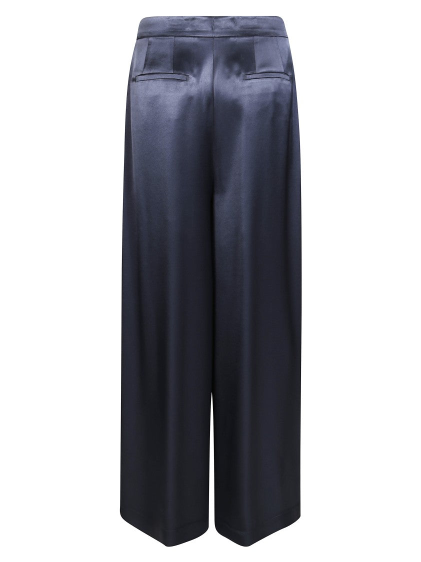 Pinko Fluid Satin Trousers With Relaxed Fit