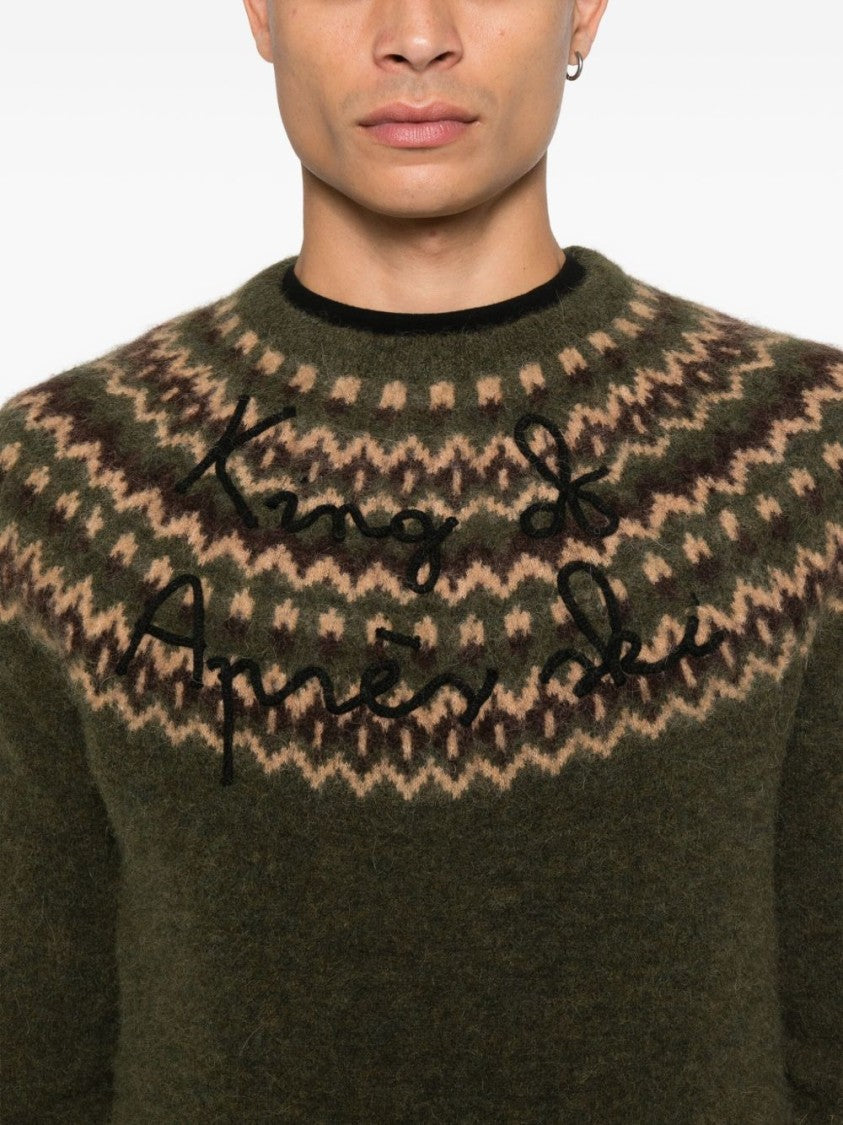 Mc2 Saint Barth Round Neck Multicolour Sweatshirt With Embroidered Detail