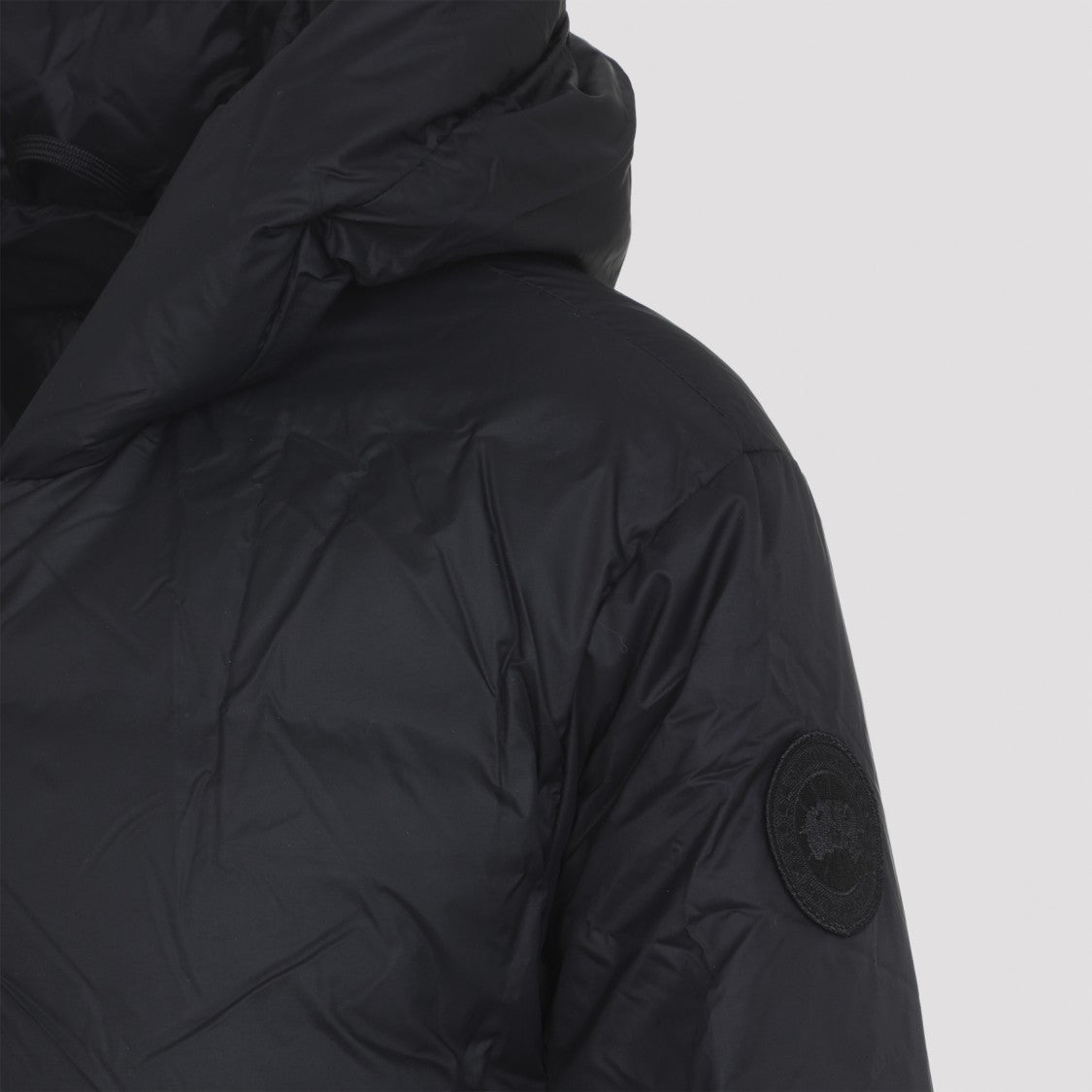 Canada Goose Cropped Black Polyamide Jacket With Quilted Design