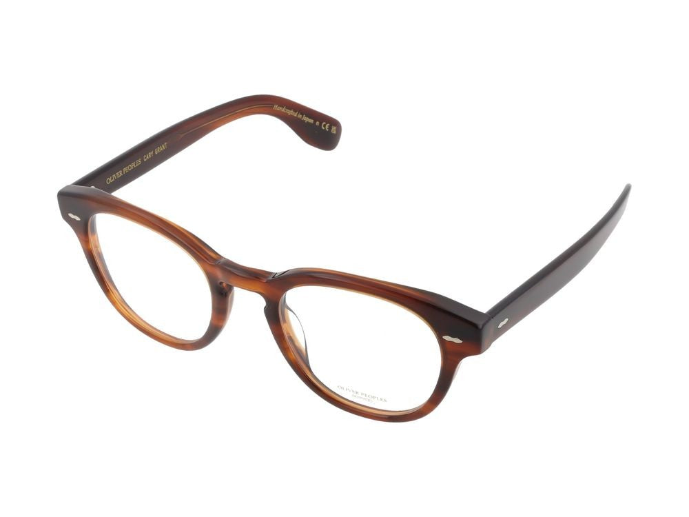 Oliver Peoples Round Tortoiseshell Silver Accent Eyeglasses