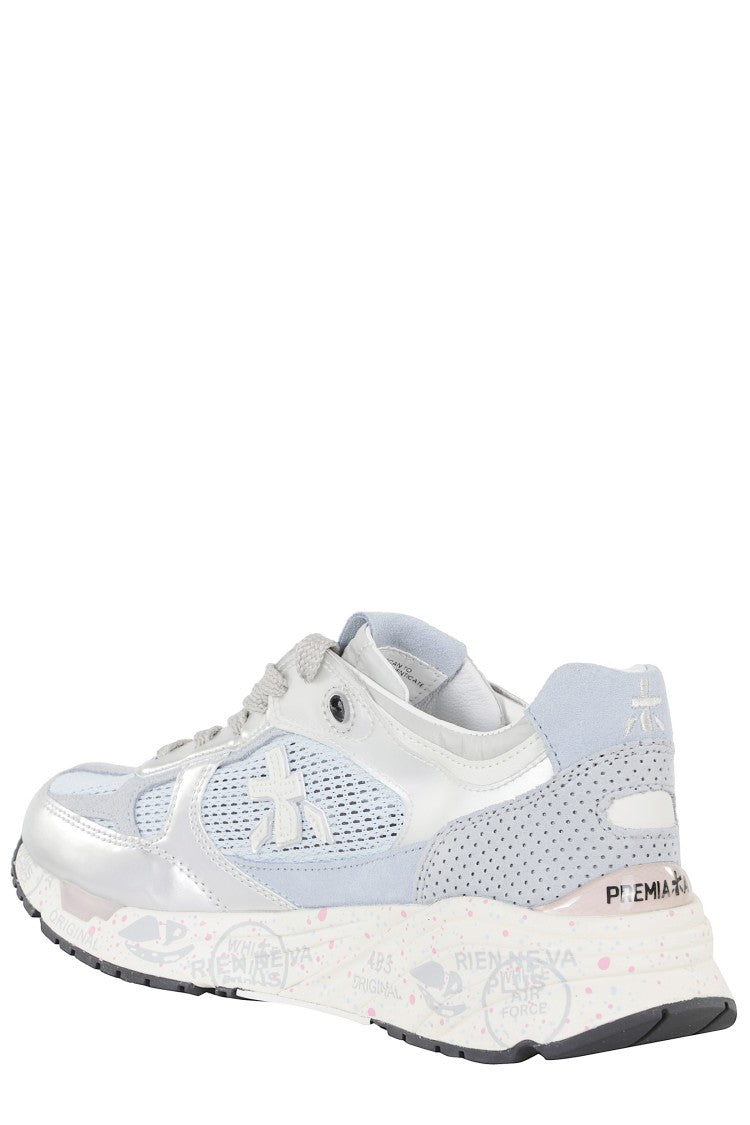 Premiata Blue Mased 8205 Suede-Trim Polyester Sneakers